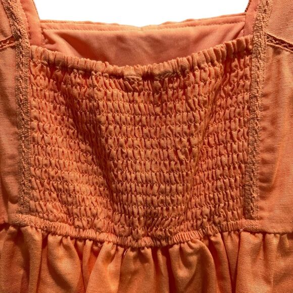 Midnight Sky Viscose-Linen Blend Embroidered Cottagecore Blouse Size Medium NWT - Picture 6 of 10